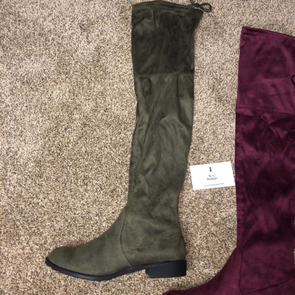 Olive Over The Knee Boots | MAKE A OFFER